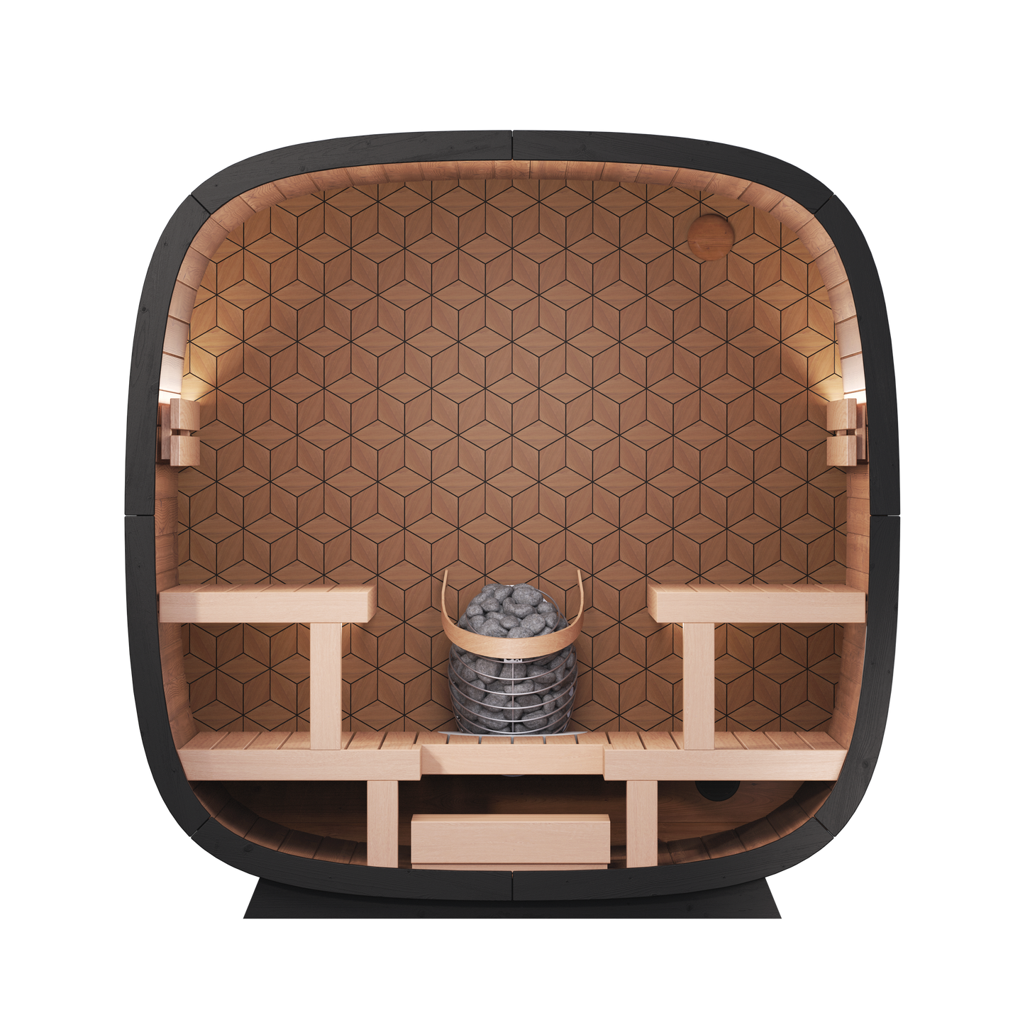 Leil® Black Cube Premium Outdoor Sauna