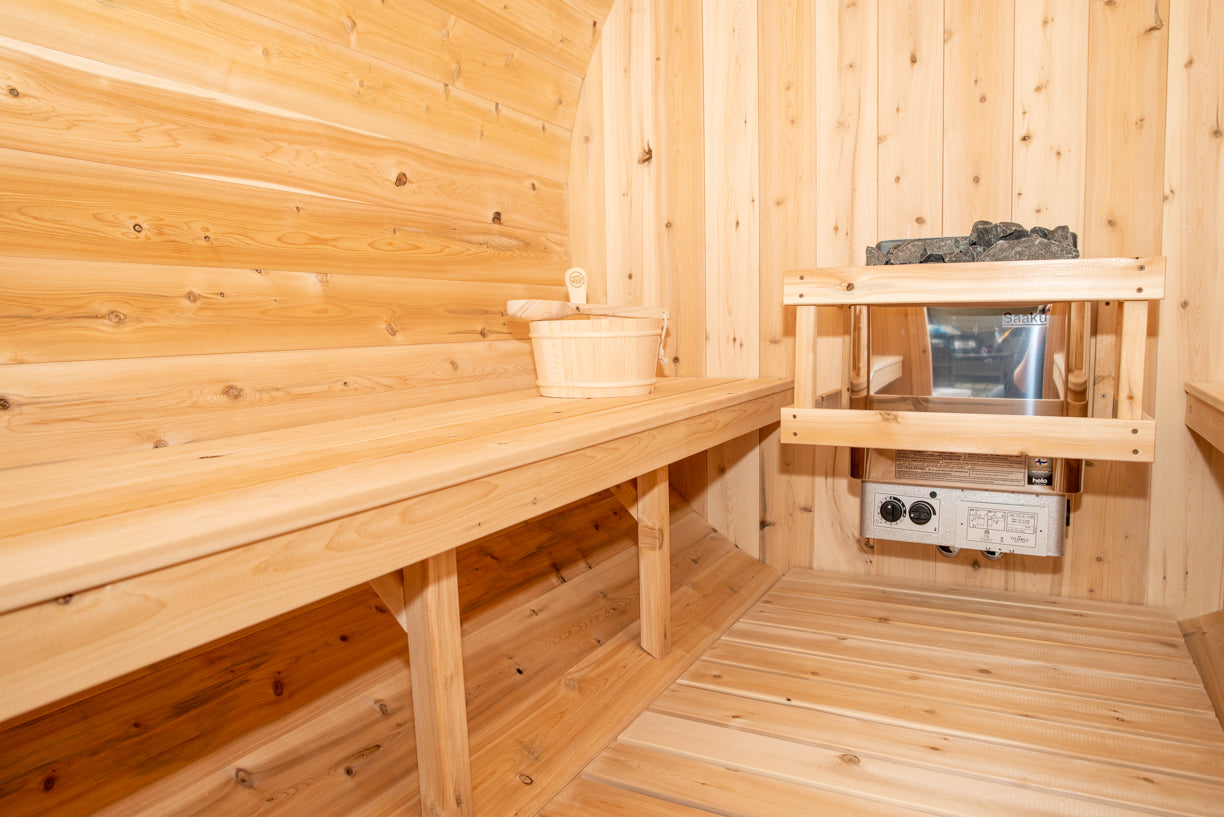Harmony Barrel Sauna - Canadian Timber Knotty White Cedar