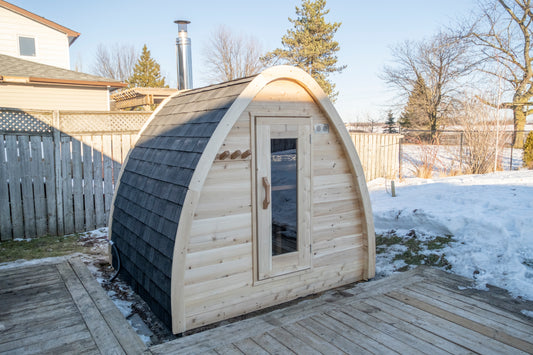 Mini Pod Sauna - Canadian Timber Knotty White Cedar