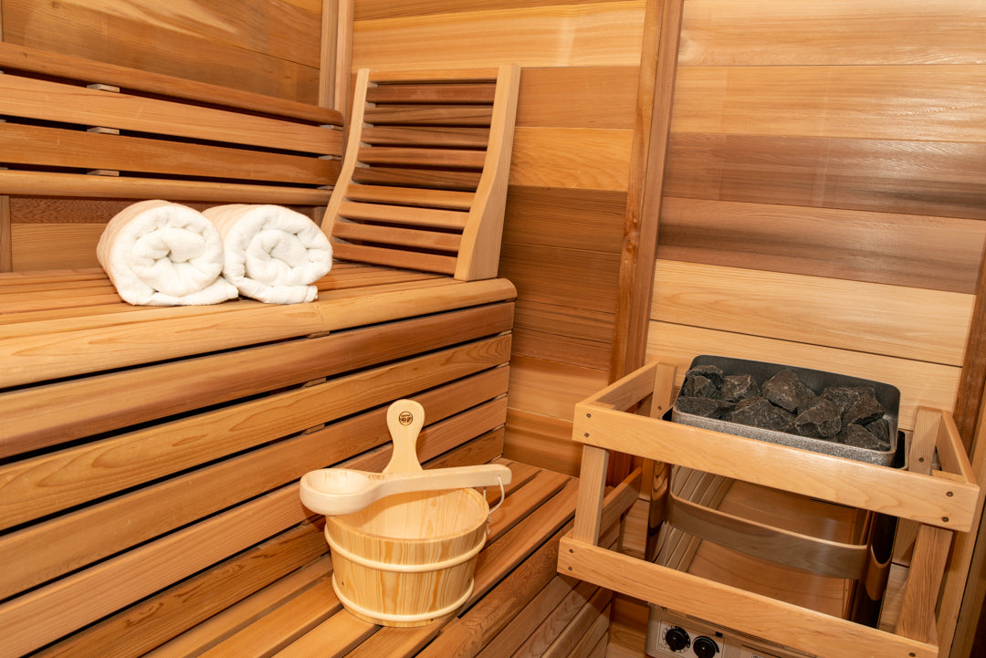Outdoor Sauna - Pure Cube Clear Red Cedar CU580