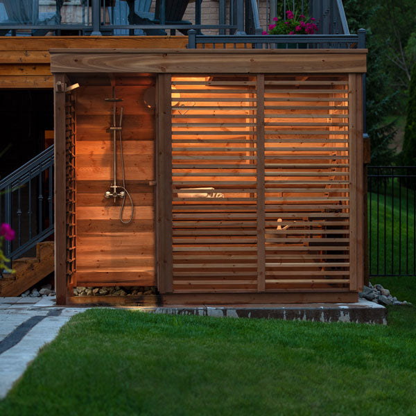 Pure Cube CU580D Dual Outdoor Sauna/Shower Combo