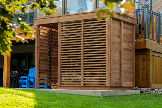 Pure Cube CU580D Dual Outdoor Sauna/Shower Combo