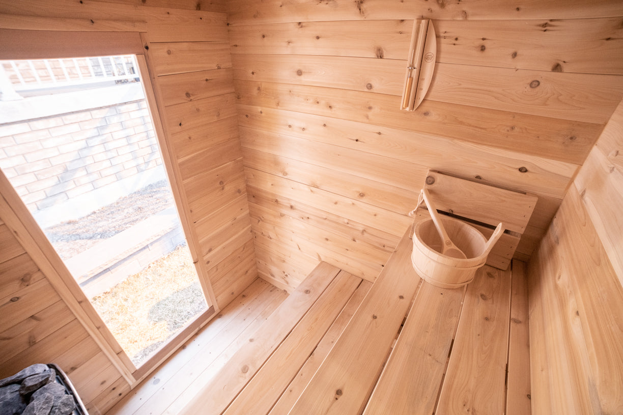 Granby Cabin Sauna - Canadian Timber Knotty White Cedar