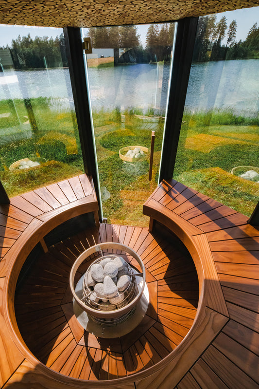 Haljas Hele Glass Single Luxury Outdoor Sauna