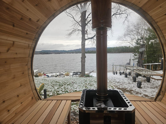 Panoramic Sauna - Dundalk Knotty Red Cedar