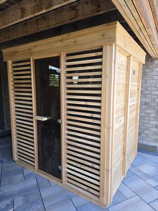Outdoor Sauna - Pure Cube Knotty Red Cedar CU572