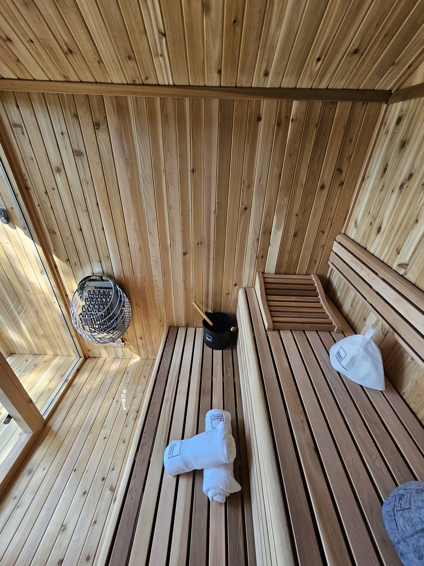 Hudson Sauna - Pure Cube Knotty Red Cedar