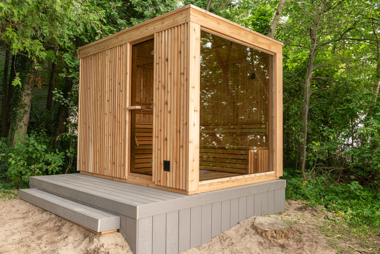 Neptune Sauna - Pure Cube Knotty Red Cedar
