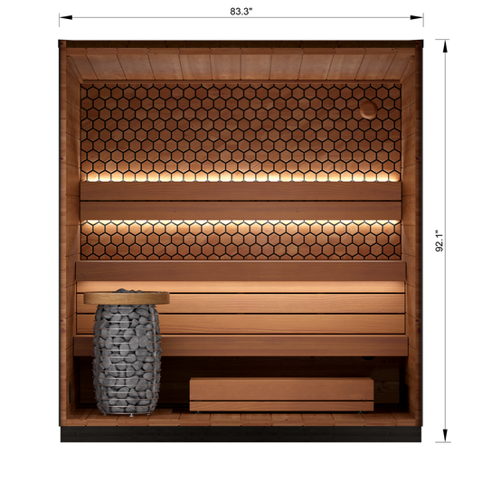 Leil® Viva 210 Outdoor Sauna Kit (3 person)