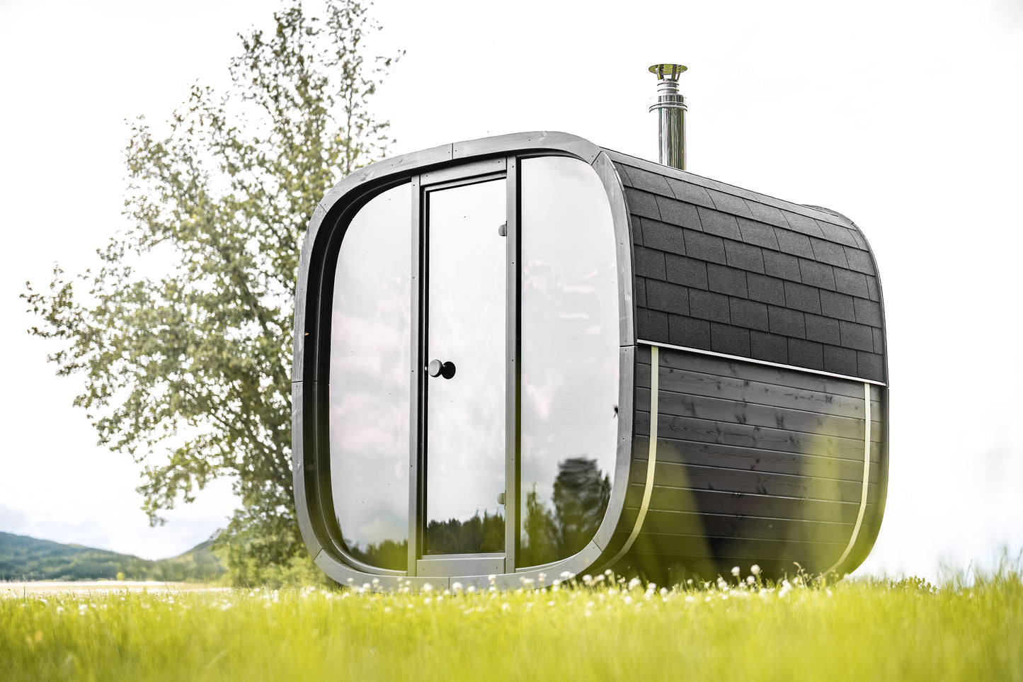 Leil® Black Cube Comfort Outdoor Sauna