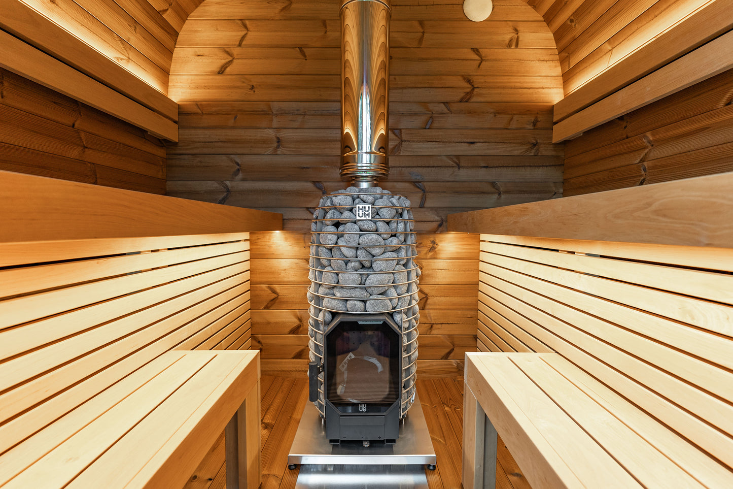 Leil® Black Cube Comfort Outdoor Sauna