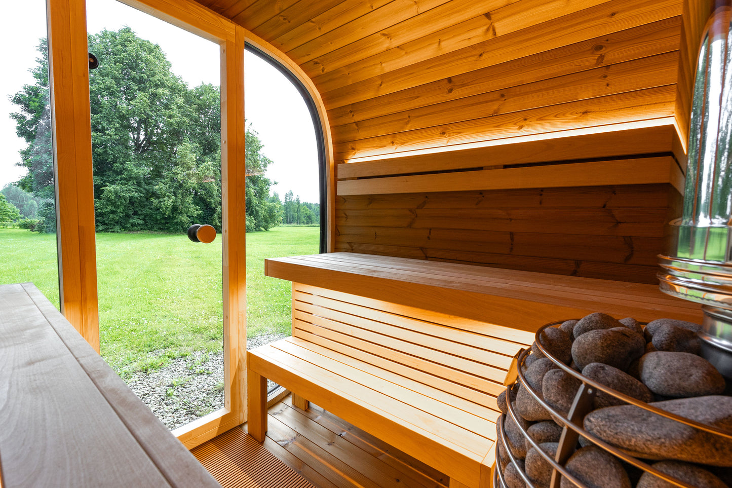 Leil® Black Cube Comfort Outdoor Sauna