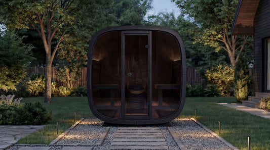 Leil® Black Cube Premium Outdoor Sauna