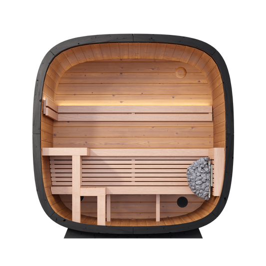 Leil® Black Cube Classic Outdoor Sauna (4 person)