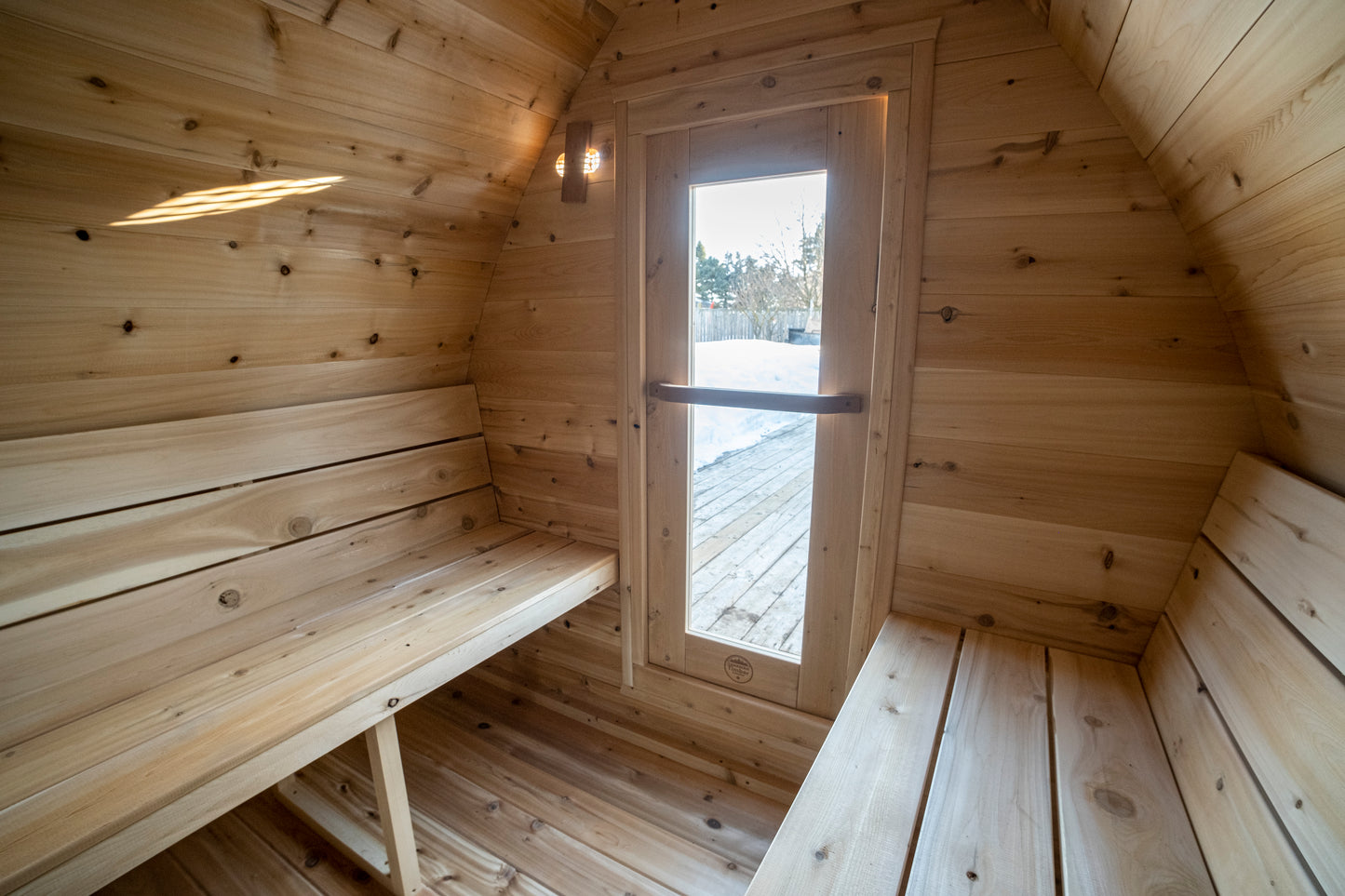 Mini Pod Sauna - Canadian Timber Knotty White Cedar