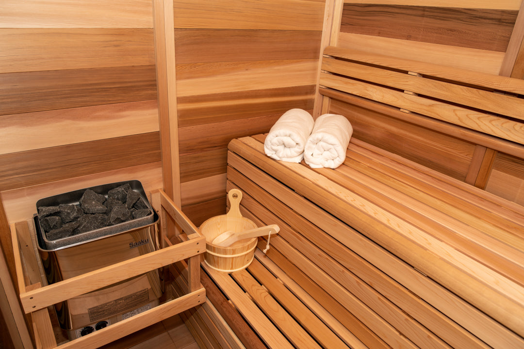Outdoor Sauna - Pure Cube Clear Red Cedar
