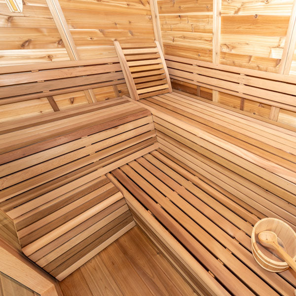 Pure Cube CU670P Outdoor Sauna with Porch