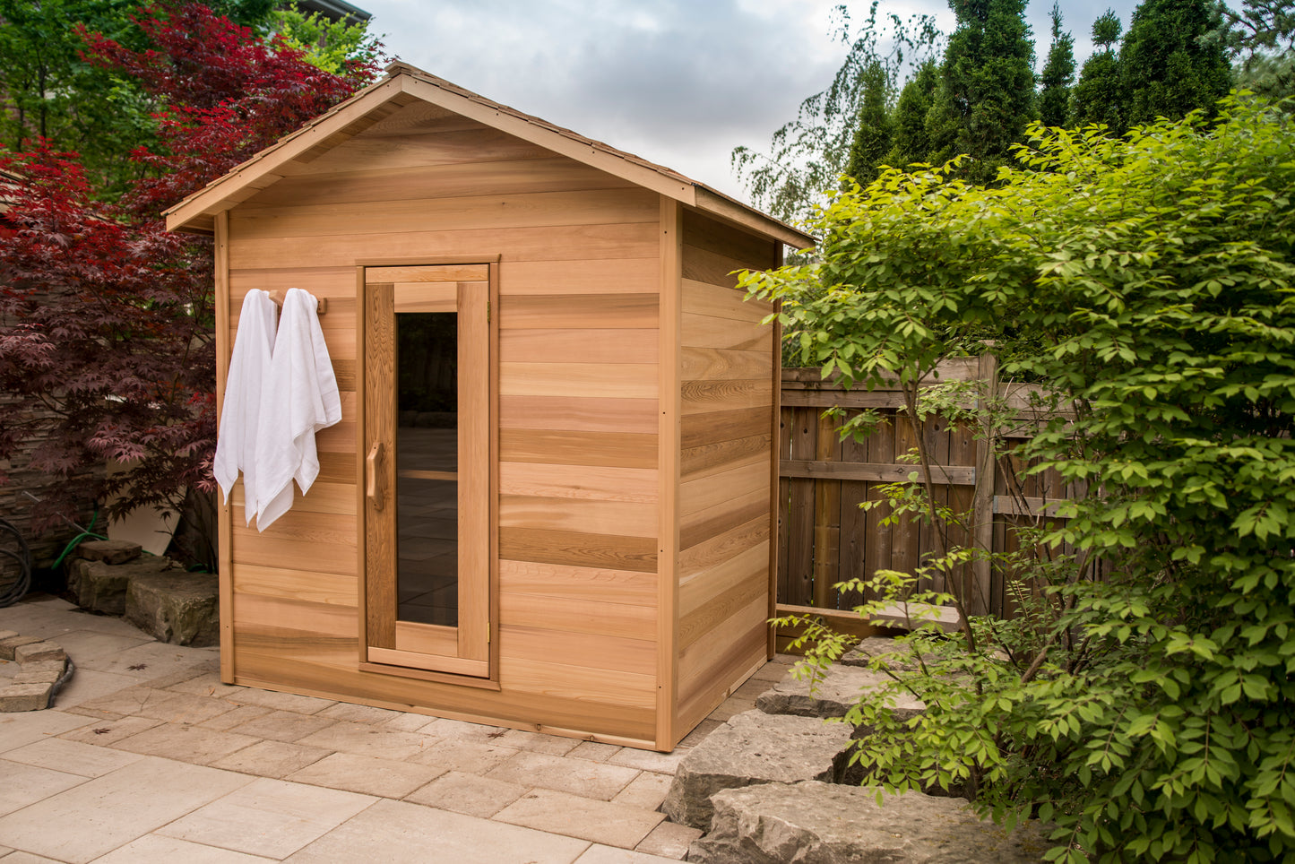 Outdoor Cabin Sauna - Dundalk Clear Red Cedar