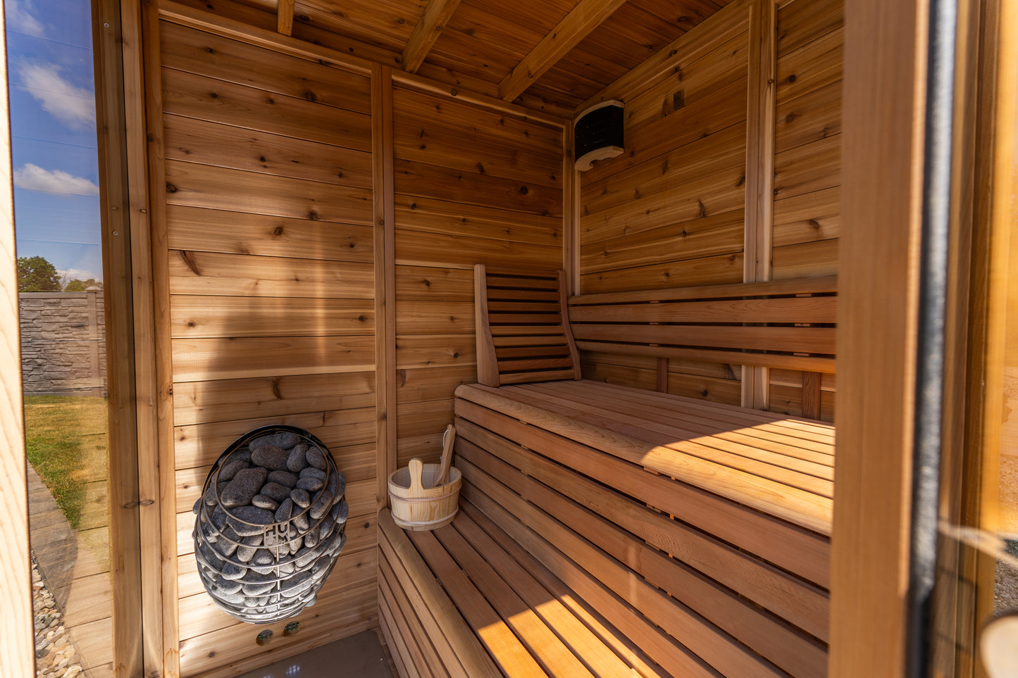 Trinity Sauna - Pure Cube Knotty Red Cedar