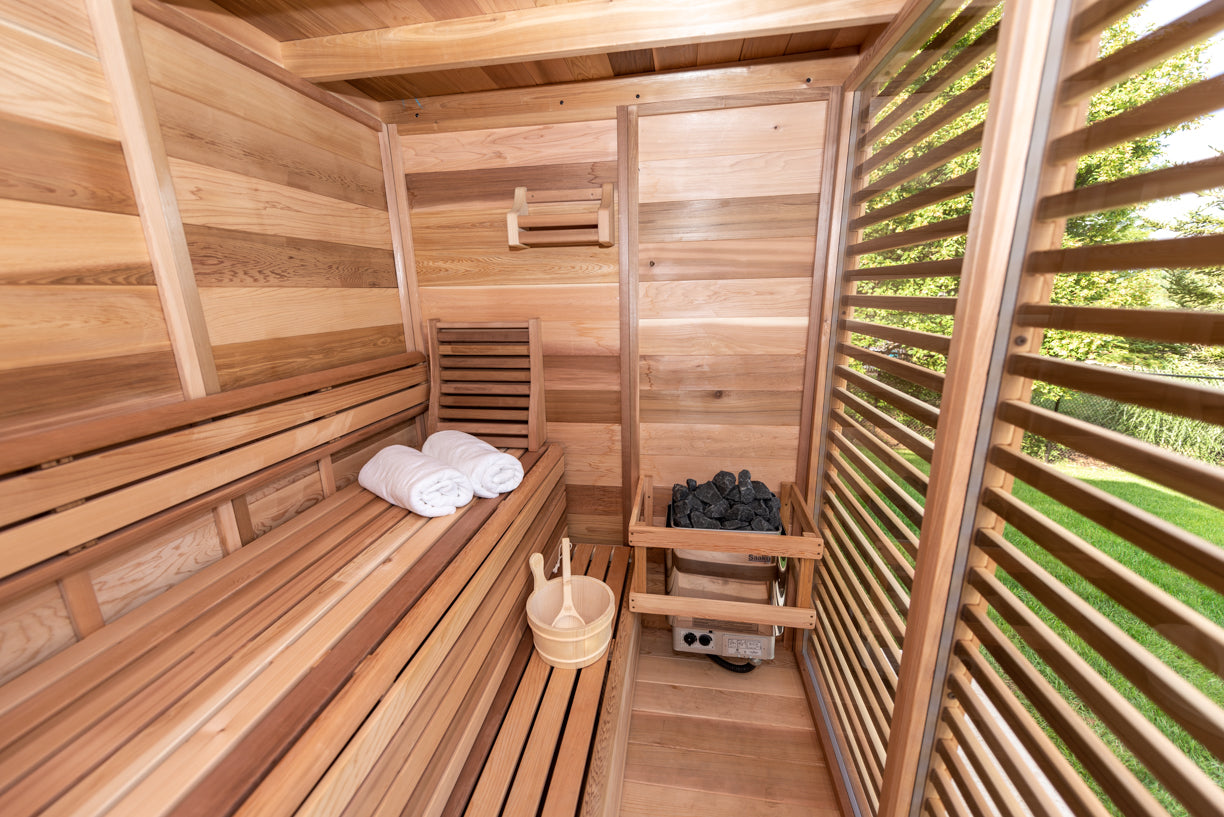 Outdoor Sauna - Pure Cube Clear Red Cedar CU580D