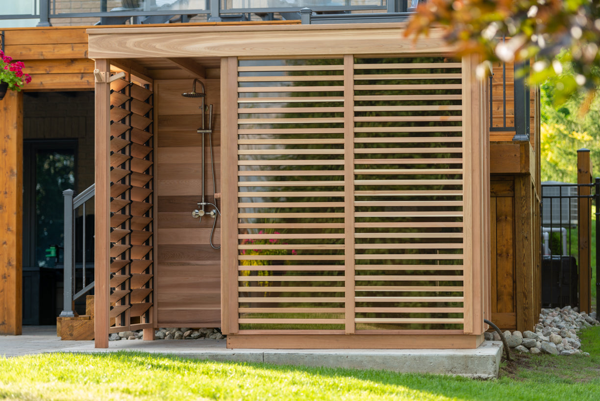 Outdoor Sauna - Pure Cube Clear Red Cedar CU580D