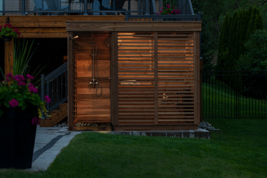 Outdoor Sauna - Pure Cube Knotty Red Cedar CU582D