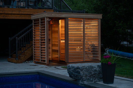 Outdoor Sauna - Pure Cube Clear Red Cedar CU580D