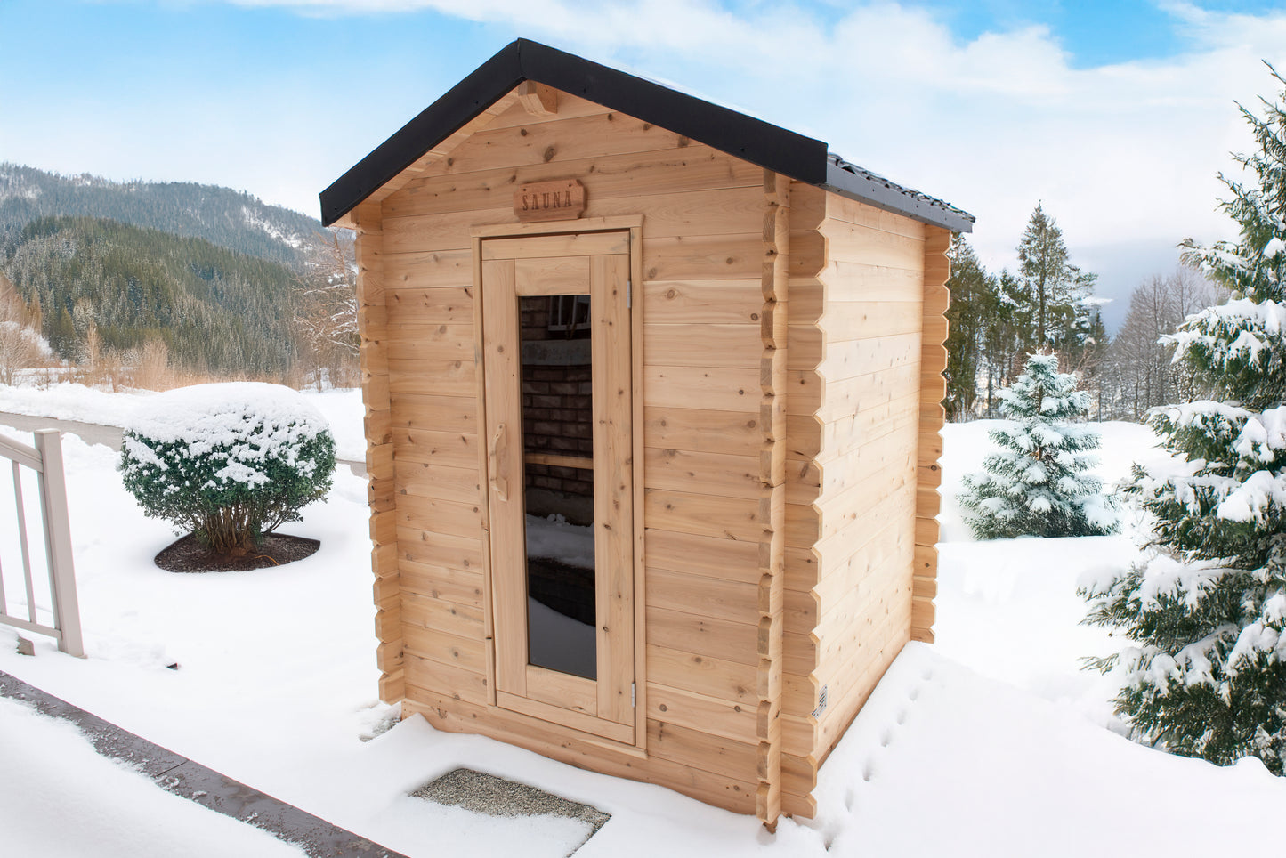 Granby Cabin Sauna - Canadian Timber Knotty White Cedar