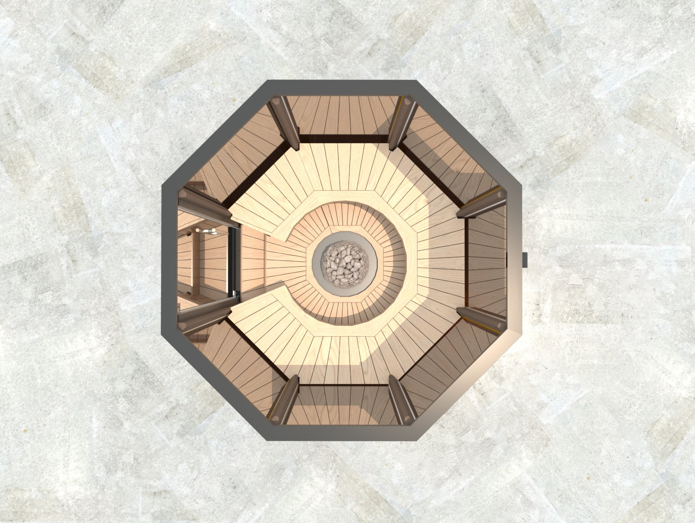 Haljas Hele Glass Single Luxury Outdoor Sauna