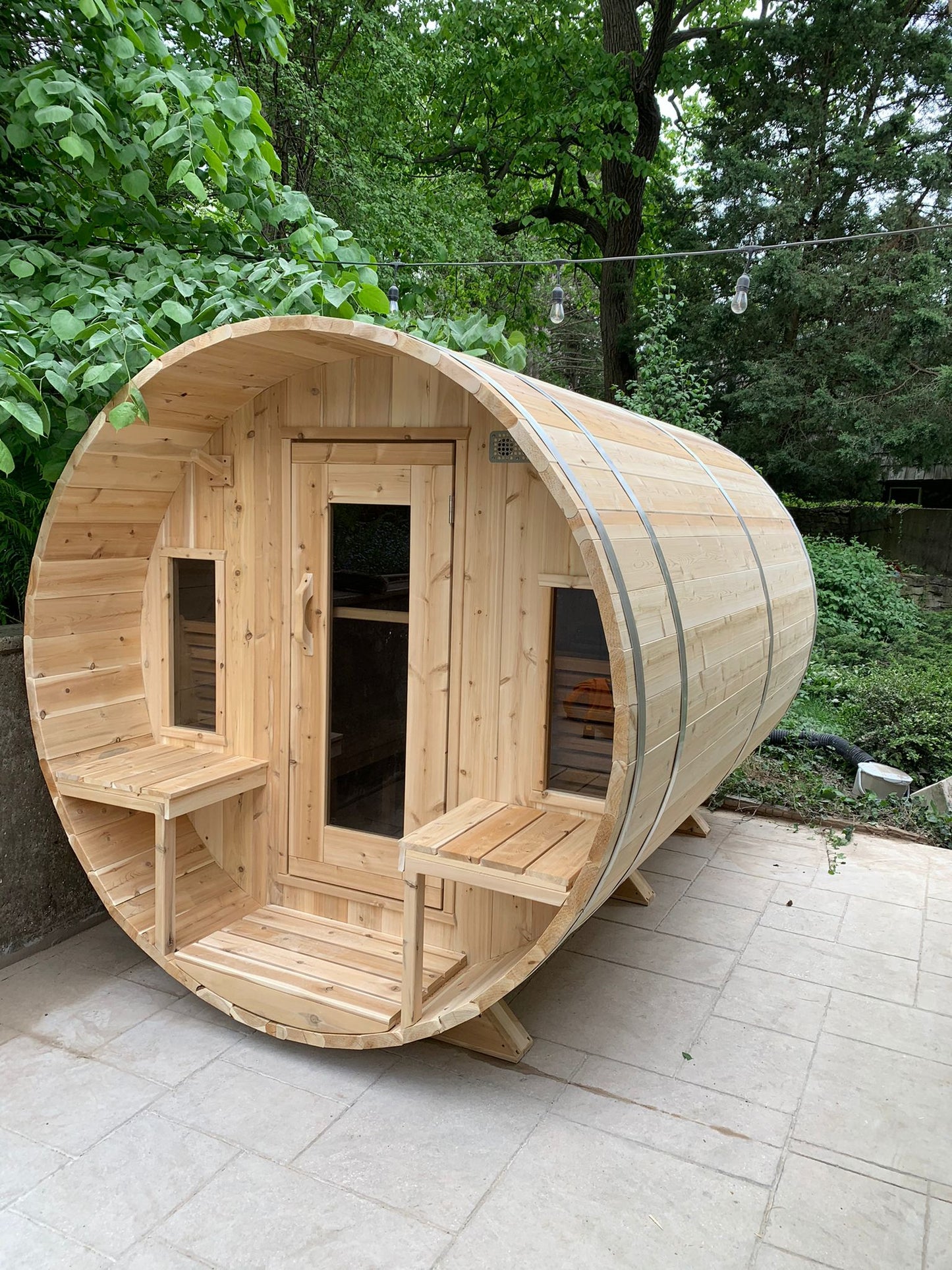 Tranquility Barrel Sauna - Canadian Timber Knotty White Cedar