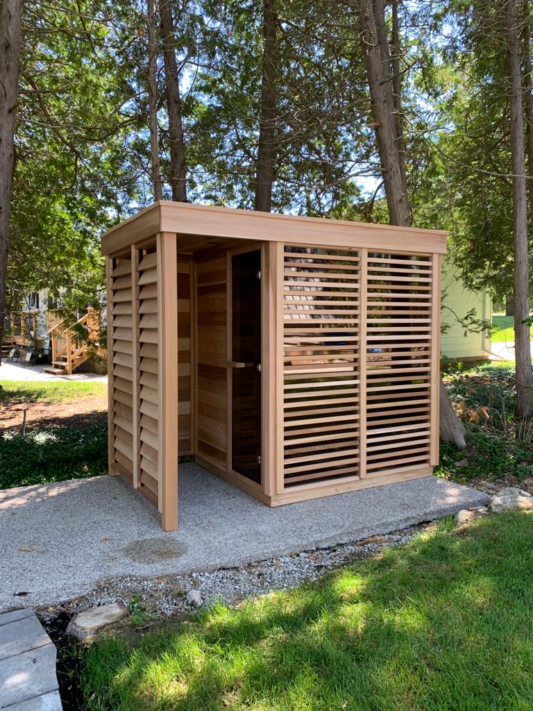 Outdoor Sauna - Pure Cube Clear Red Cedar CU580D