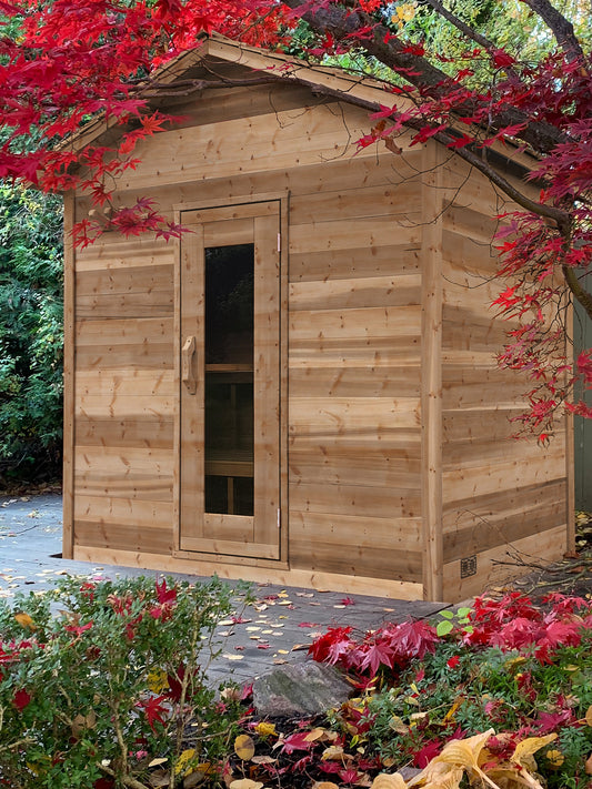 Indoor Cabin Sauna - Dundalk Knotty Red Cedar