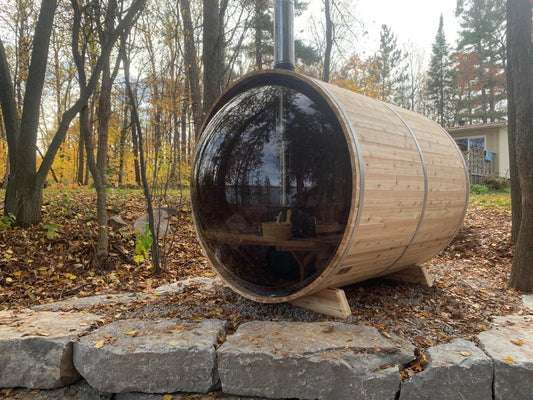 Panoramic Sauna - Dundalk Knotty Red Cedar