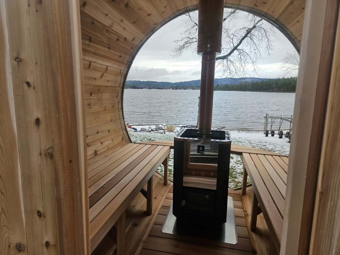 Panoramic Sauna - Dundalk Knotty Red Cedar