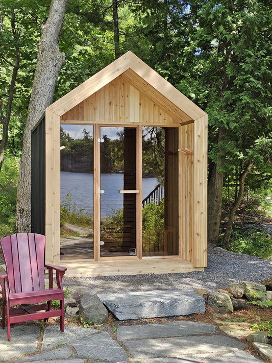Hudson Sauna - Pure Cube Knotty Red Cedar