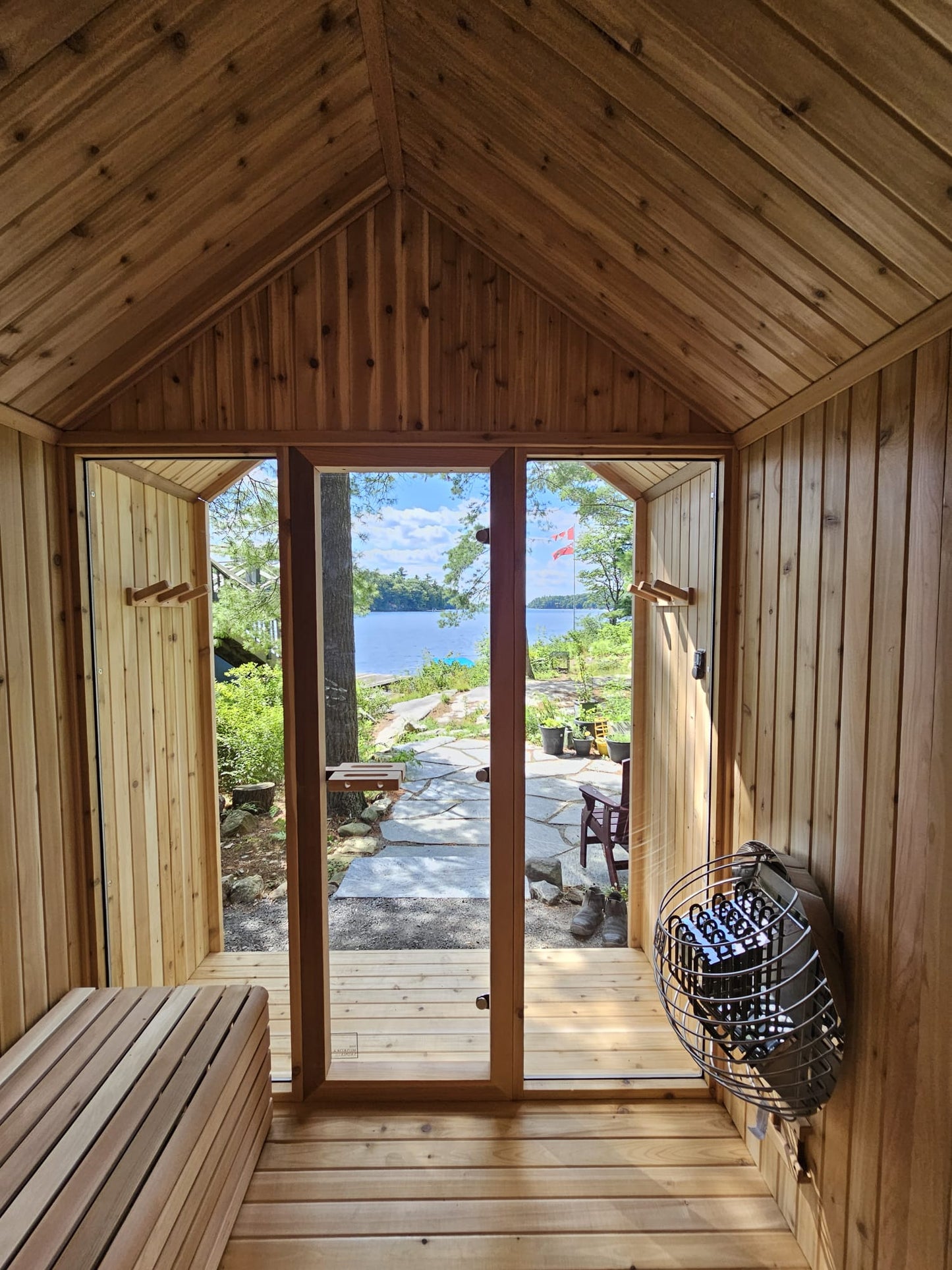 Hudson Sauna - Pure Cube Knotty Red Cedar