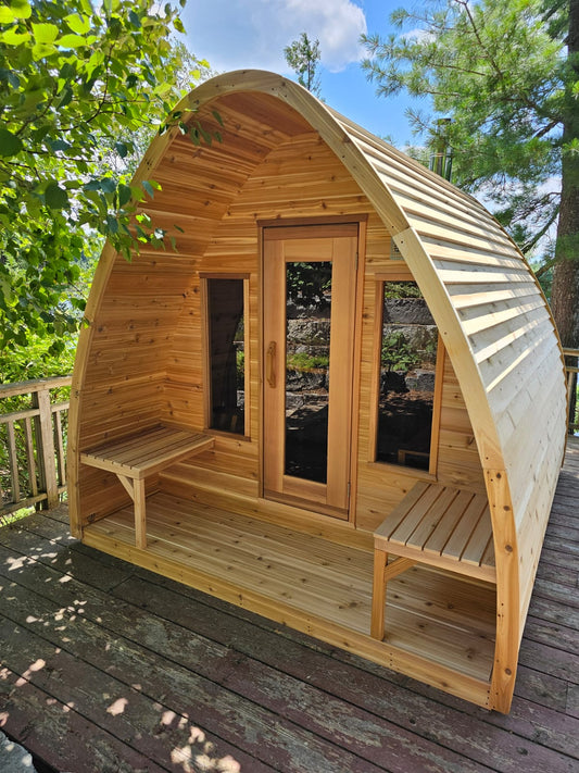 Pod Sauna - Dundalk Knotty Red Cedar
