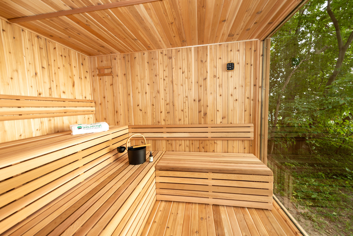 Neptune Sauna - Pure Cube Knotty Red Cedar