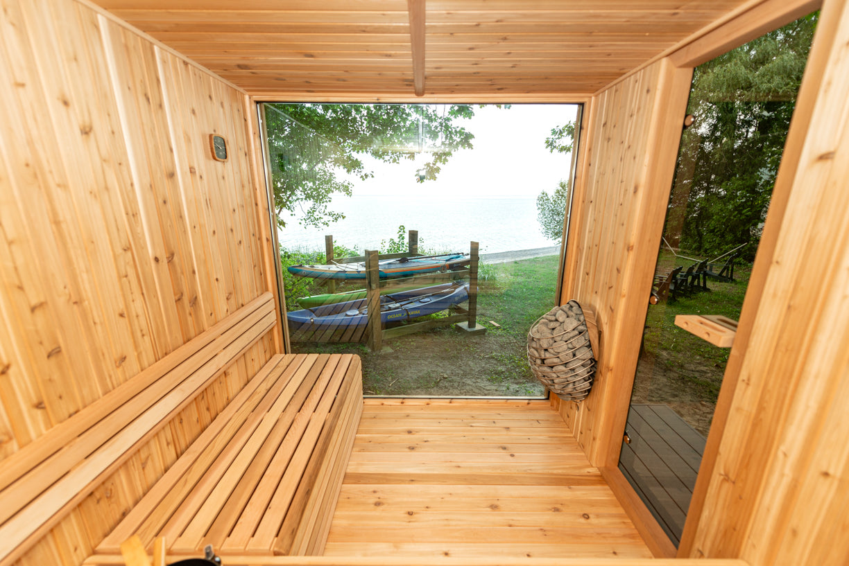 Neptune Sauna - Pure Cube Knotty Red Cedar