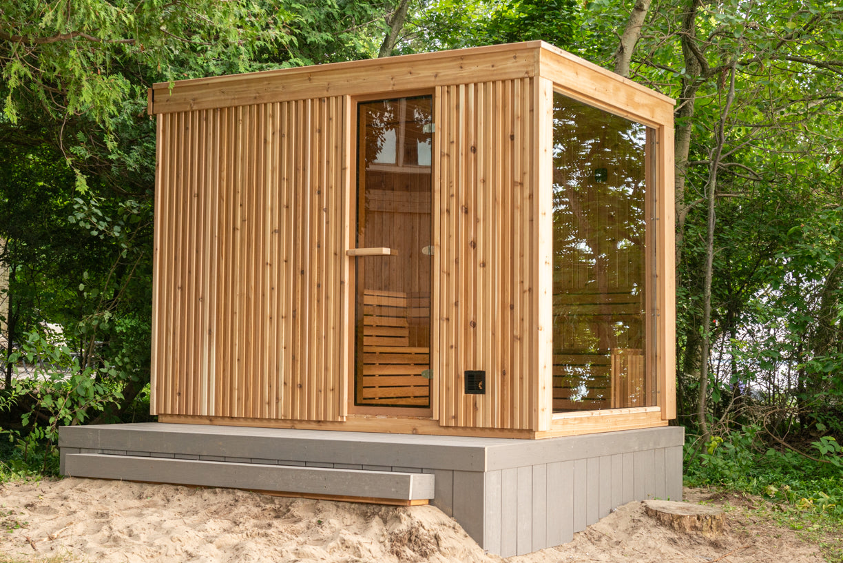 Neptune Sauna - Pure Cube Knotty Red Cedar