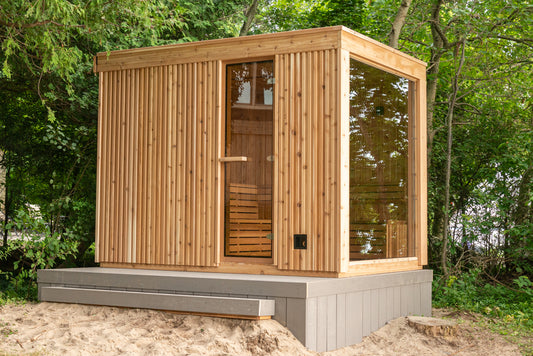 Neptune Sauna - Pure Cube Knotty Red Cedar