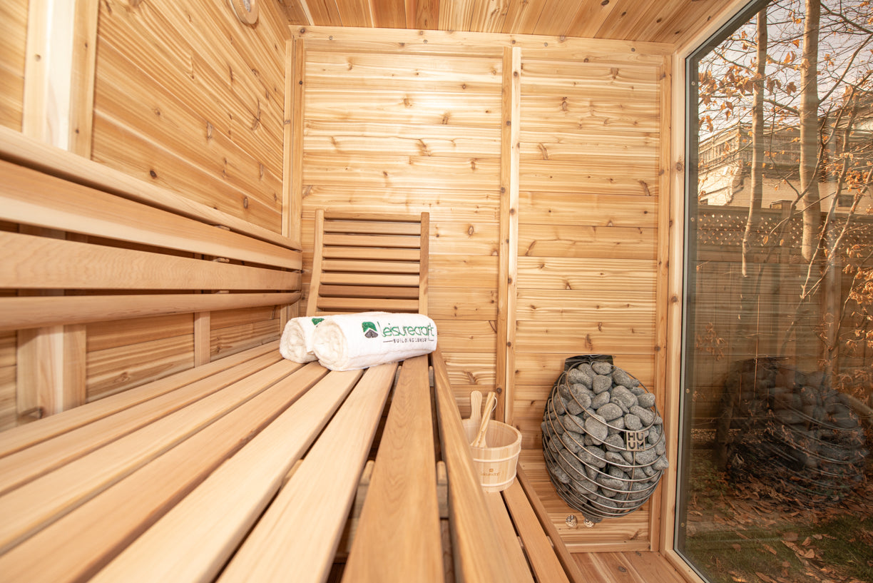 Trinity Sauna - Pure Cube Knotty Red Cedar