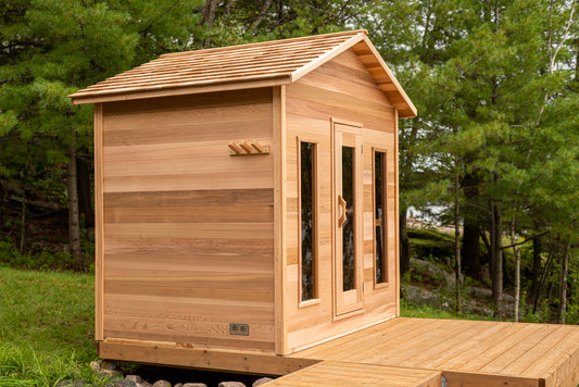 Outdoor Cabin Sauna - Dundalk Clear Red Cedar