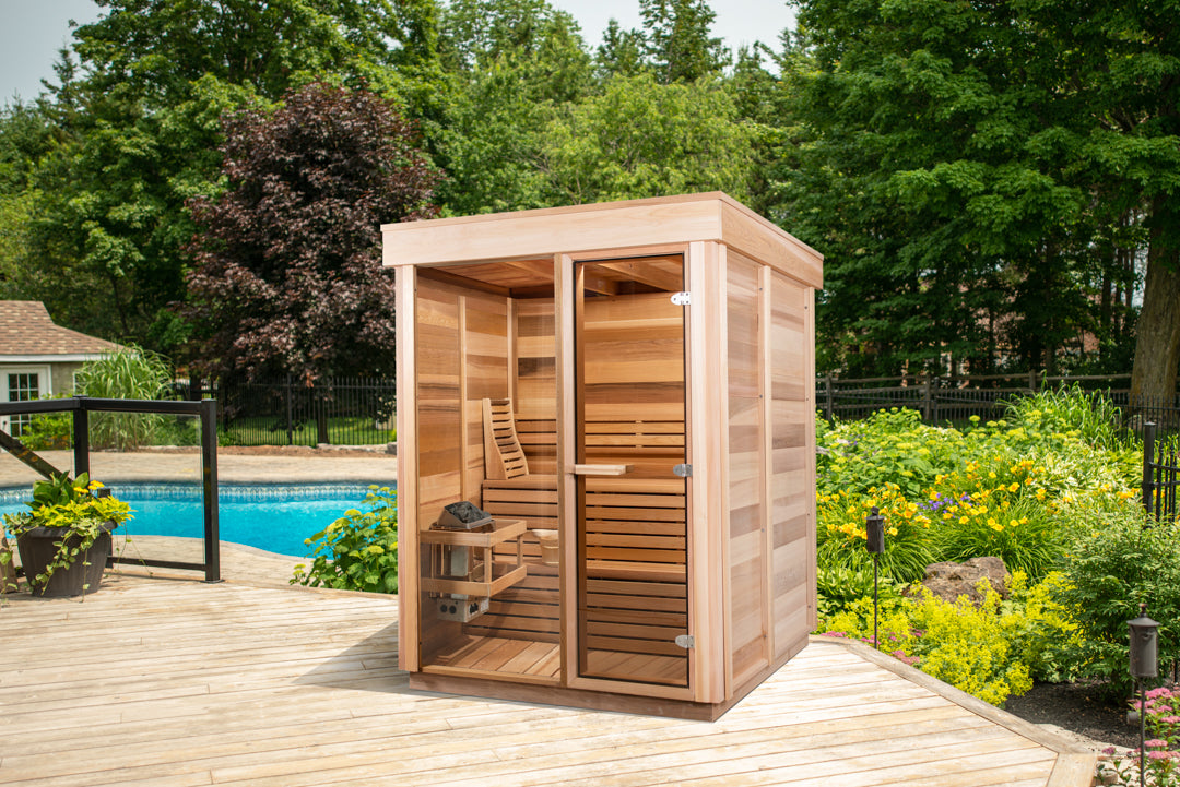 Outdoor Sauna - Pure Cube Clear Red Cedar