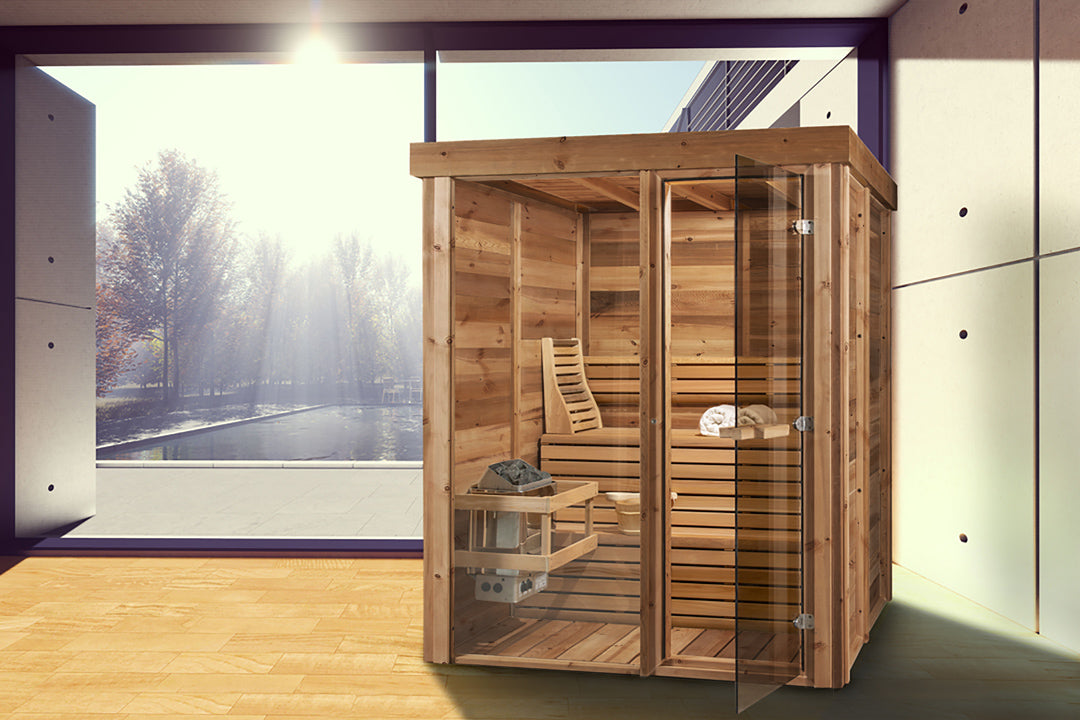 Indoor Sauna - Pure Cube Knotty Red Cedar PU550