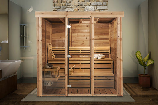 Indoor Sauna - Pure Cube Knotty Red Cedar PU570