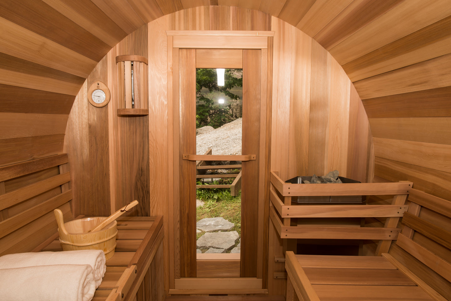 Panoramic Sauna - Dundalk Clear Red Cedar