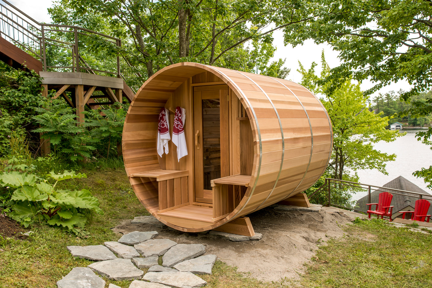 Panoramic Sauna - Dundalk Clear Red Cedar