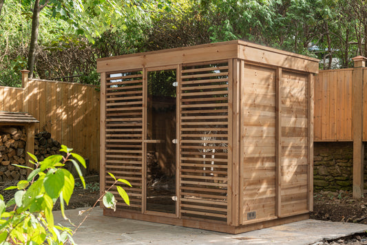 Outdoor Sauna - Pure Cube Knotty Red Cedar CU672