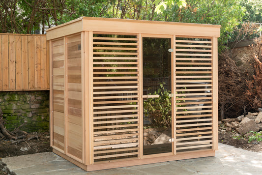 Outdoor Sauna - Pure Cube Clear Red Cedar CU670